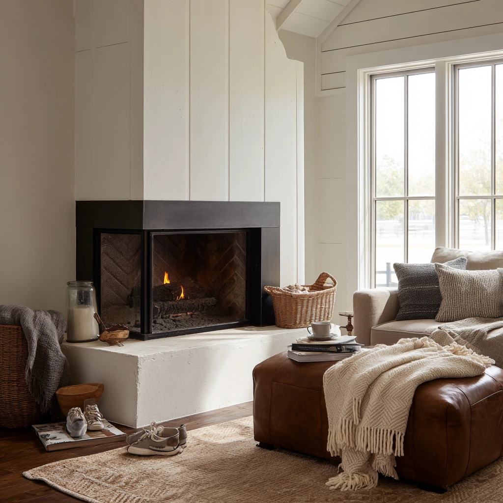 Modern Farmhouse Hearth with Everyday Mess