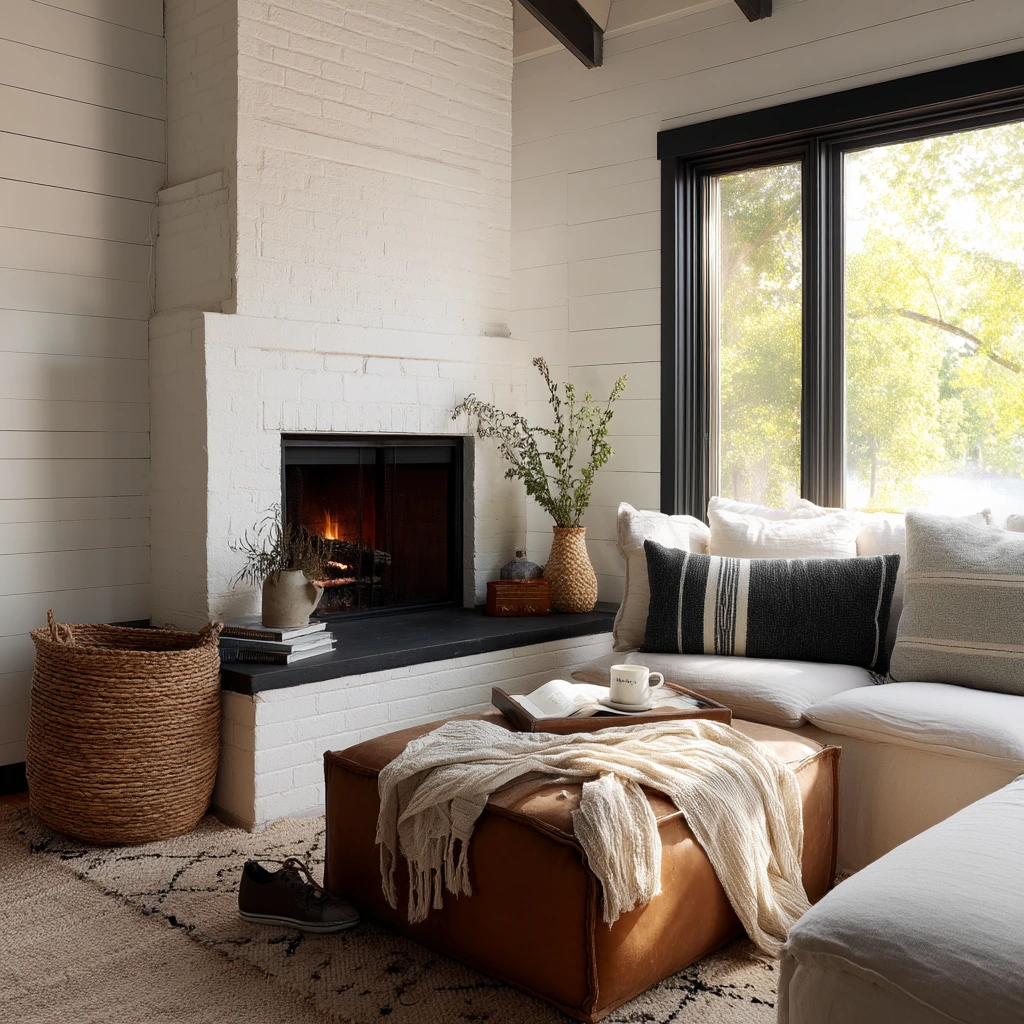 Modern Farmhouse Hearth with Everyday Mess