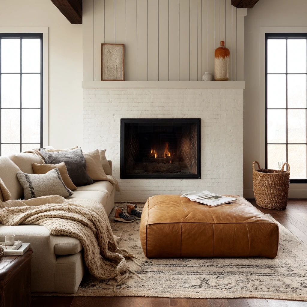 Modern Farmhouse Hearth with Everyday Mess