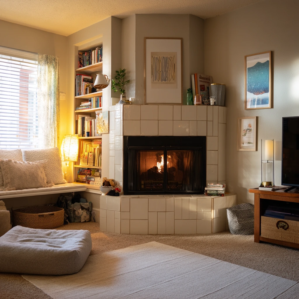 Budget-Friendly Builder Upgrade Around a Fireplace