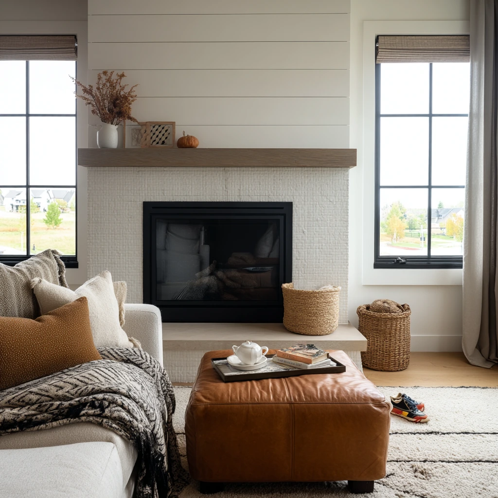 Modern Farmhouse Hearth with Everyday Mess