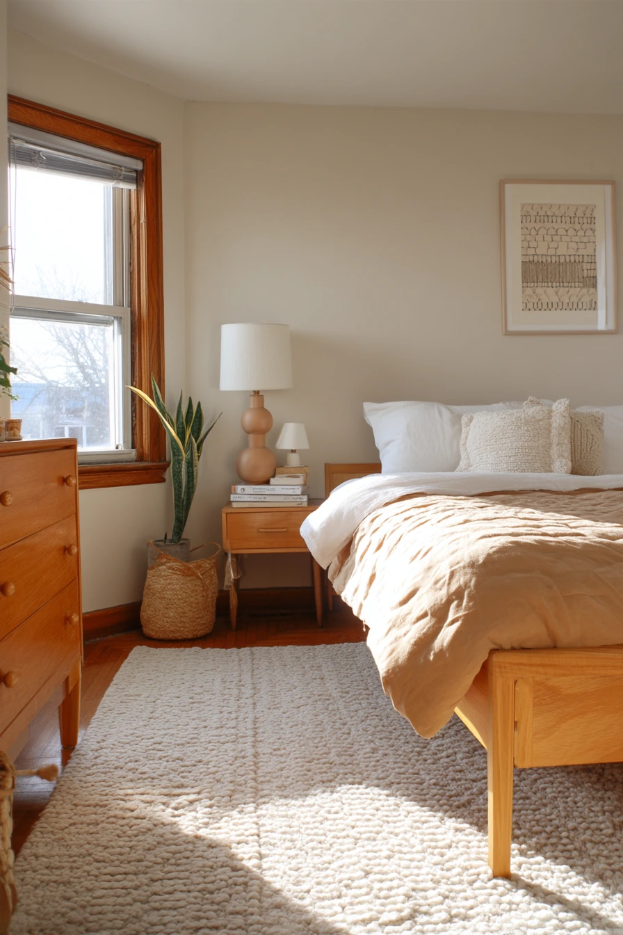 Rental Bedroom With Easy Vintage Layering