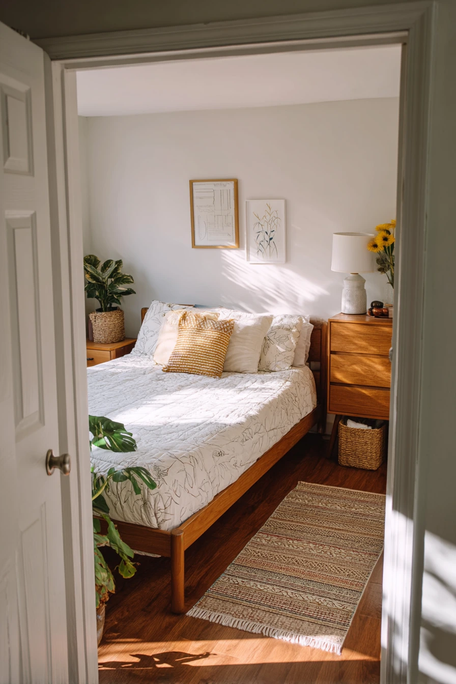 Rental Bedroom With Easy Vintage Layering
