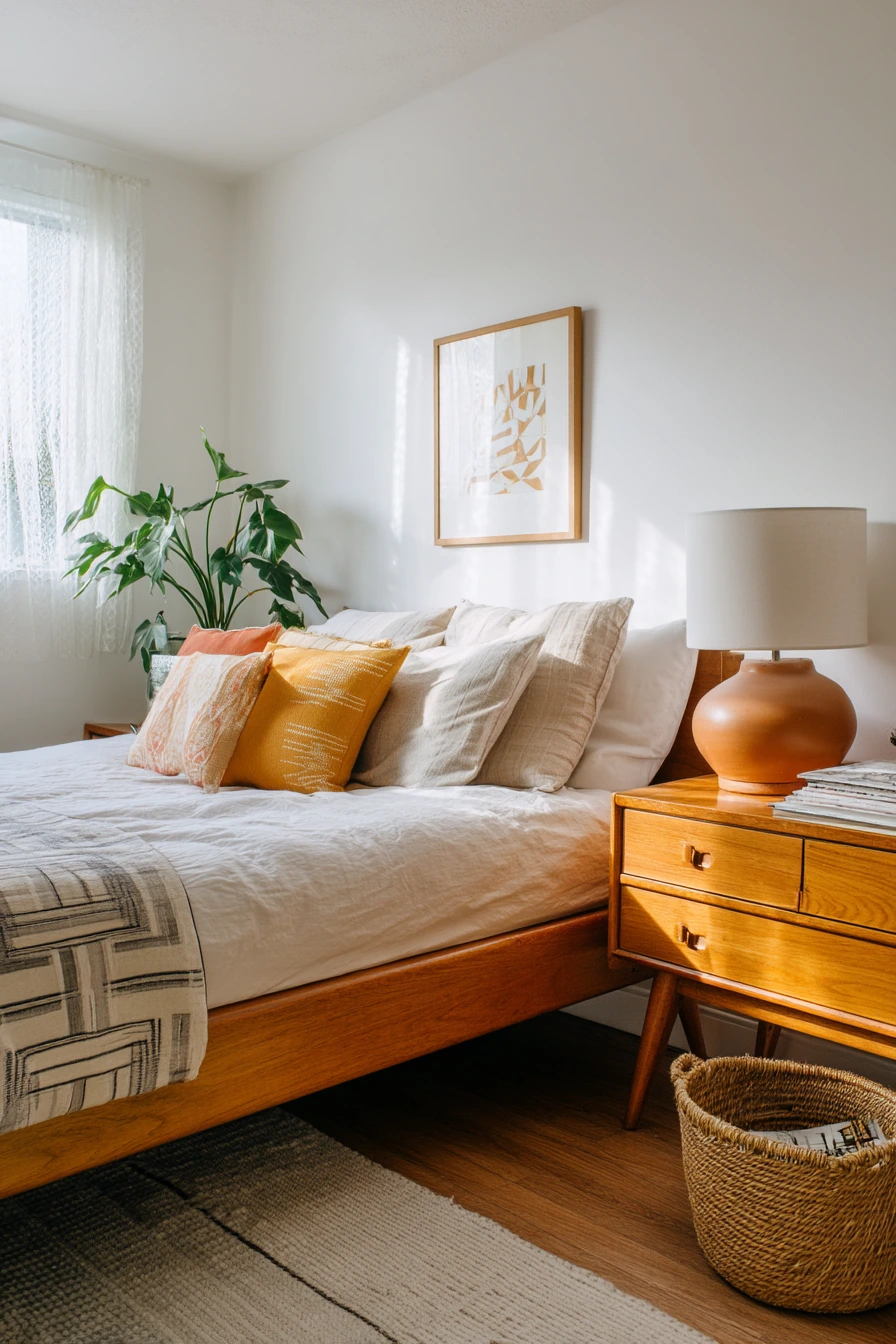 Rental Bedroom With Easy Vintage Layering