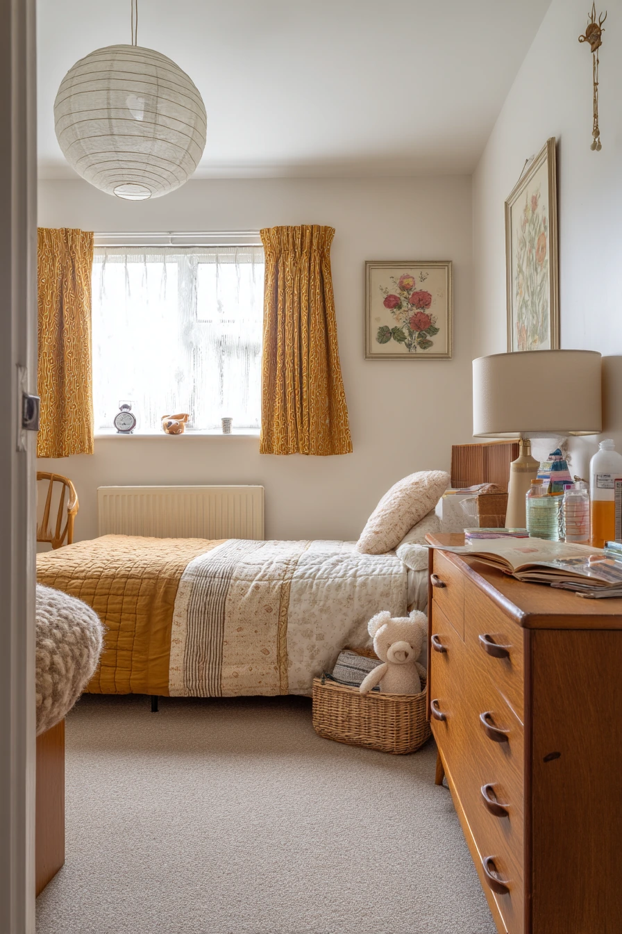Family Bedroom With 70s Warmth