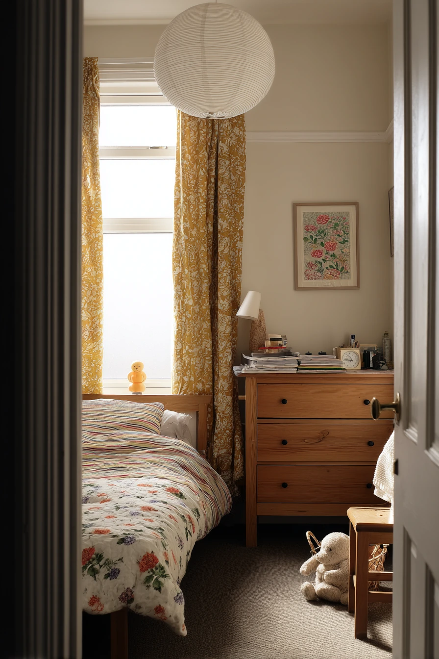 Family Bedroom With 70s Warmth