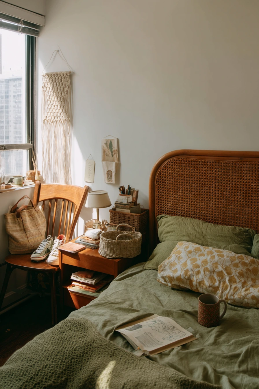 Compact Renter-Friendly 70s Bedroom