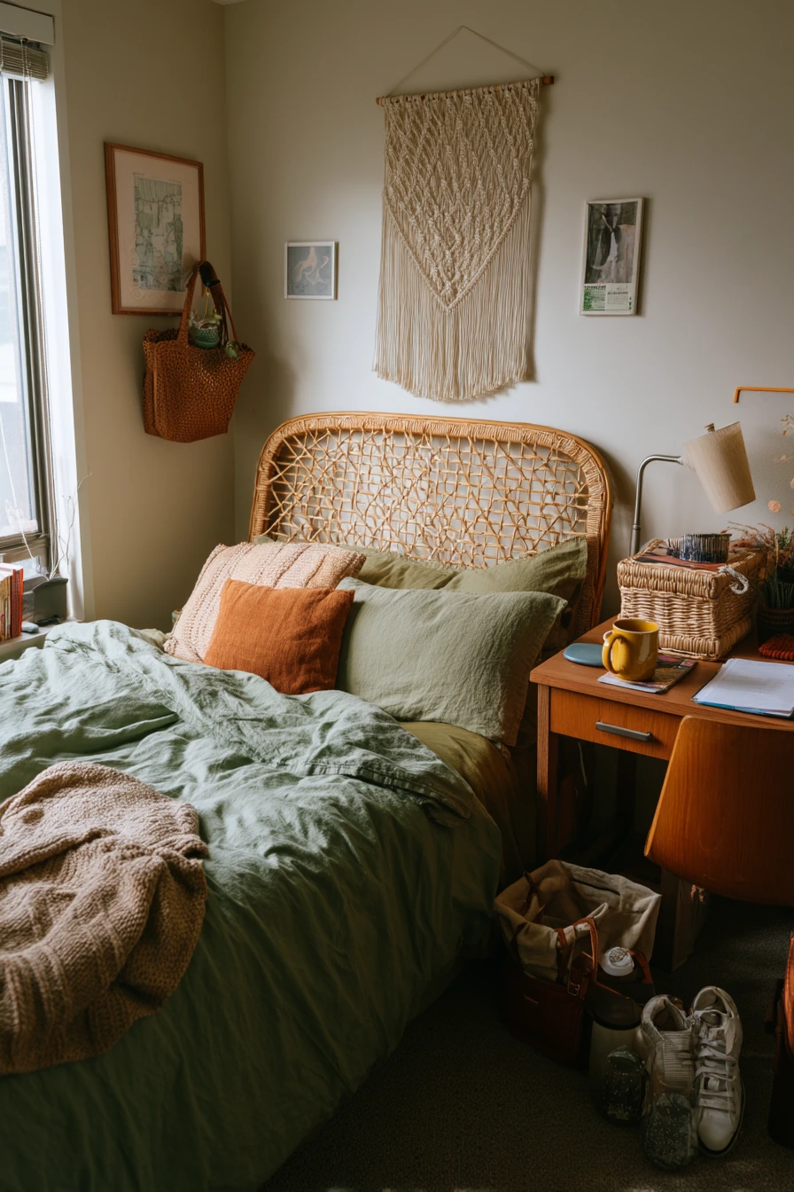Compact Renter-Friendly 70s Bedroom