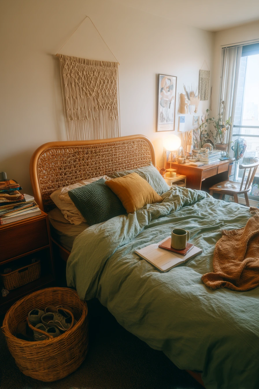 Compact Renter-Friendly 70s Bedroom