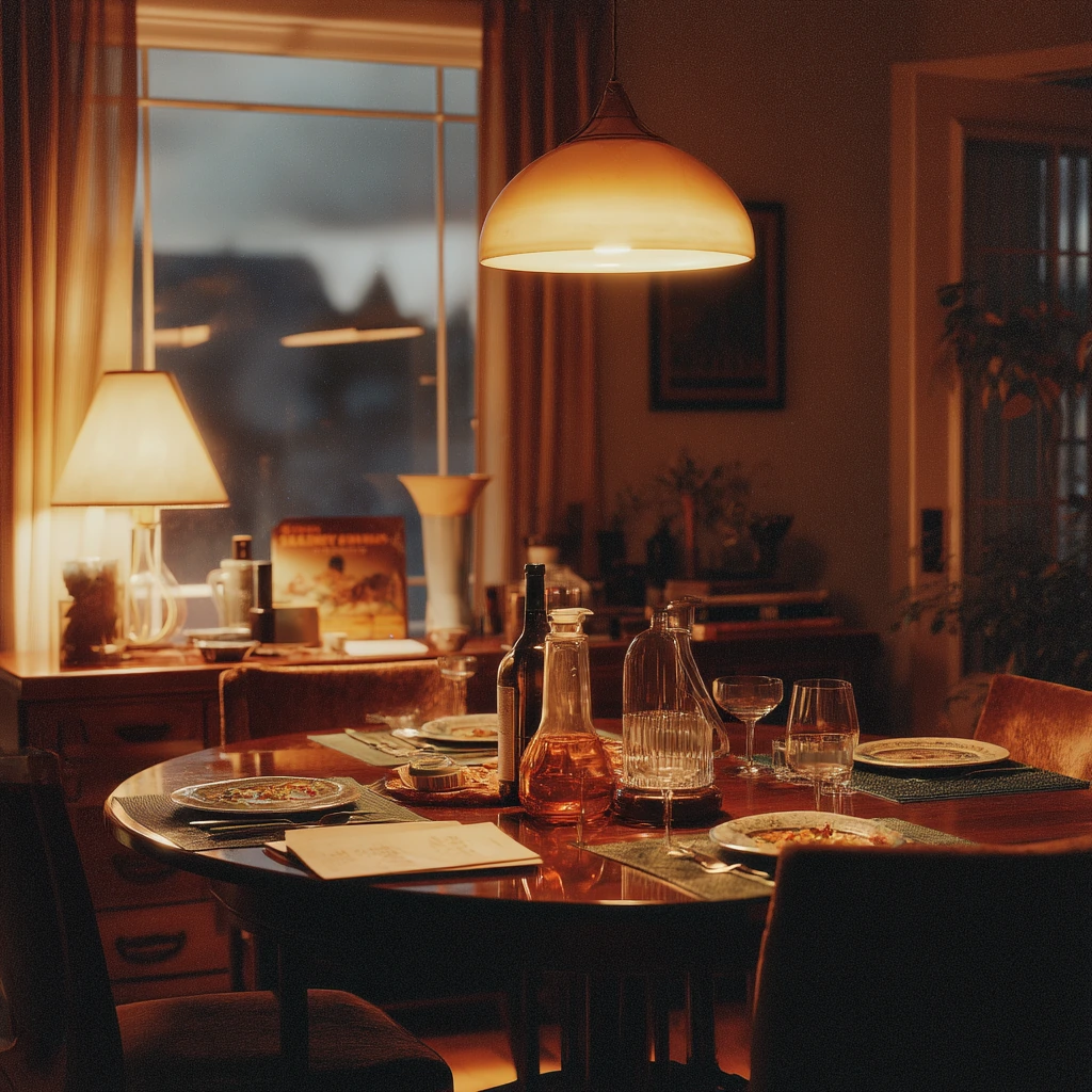 Moody Evening Dinner Setting