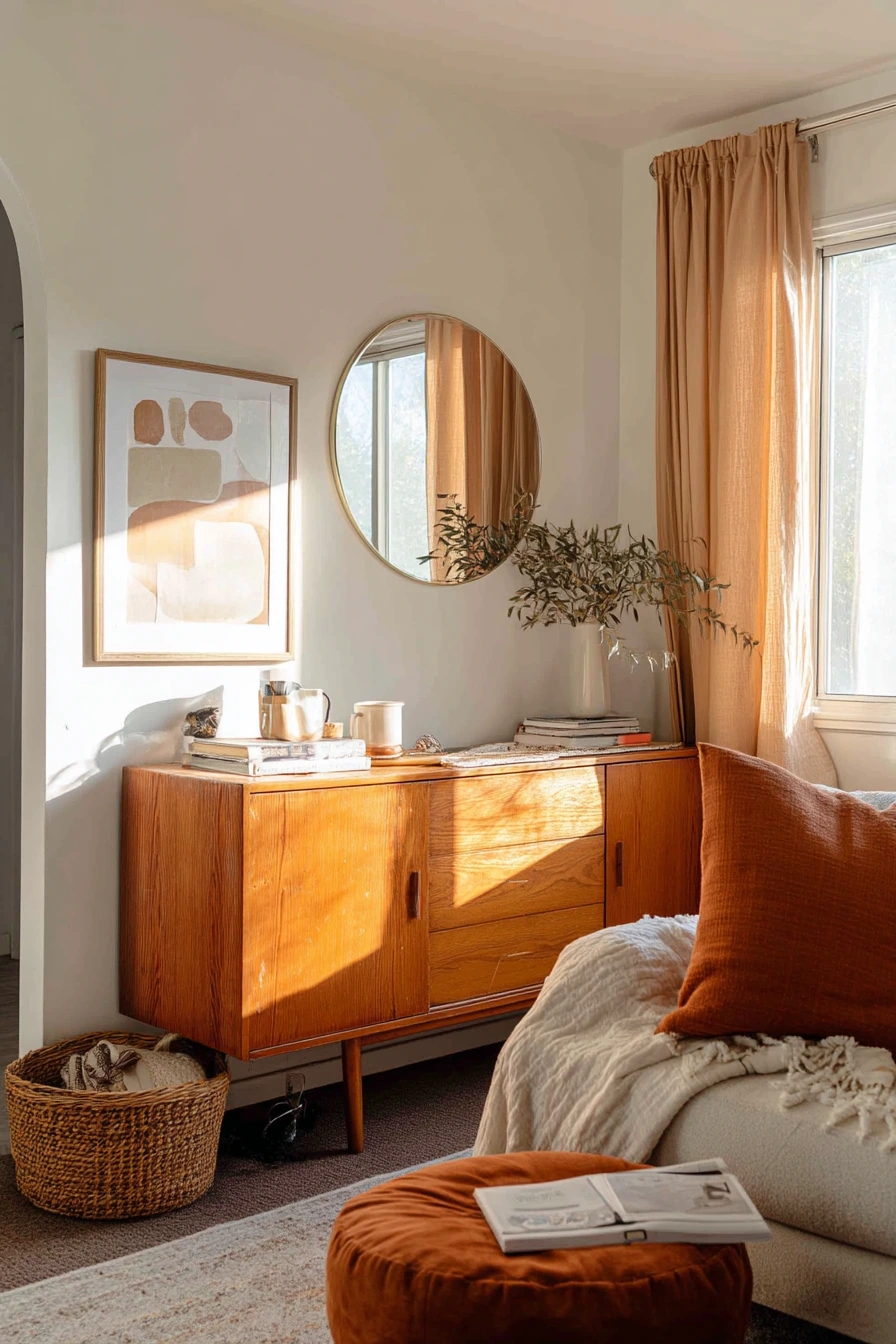 Renter-Friendly 70s Makeover in a Bright Rental