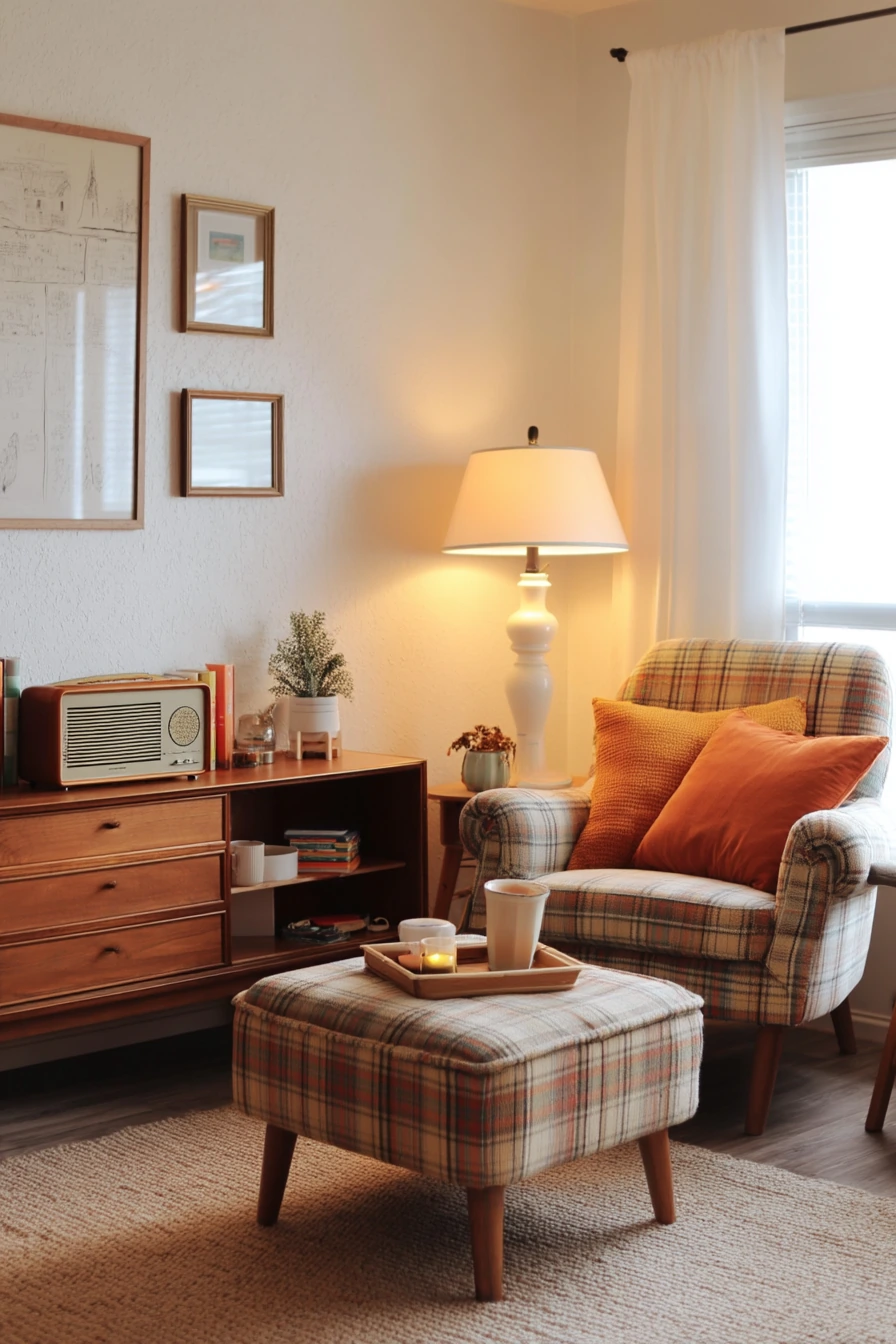 Budget 70s Living Room With Thrifted Finds