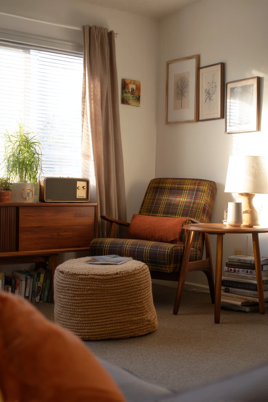 Budget 70s Living Room With Thrifted Finds