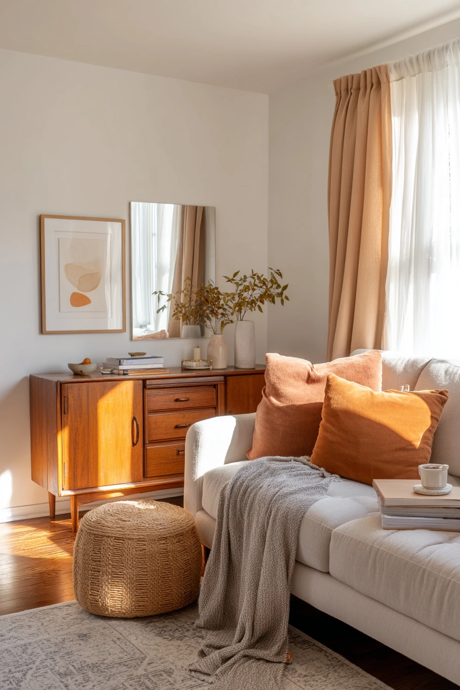 Renter-Friendly 70s Makeover in a Bright Rental
