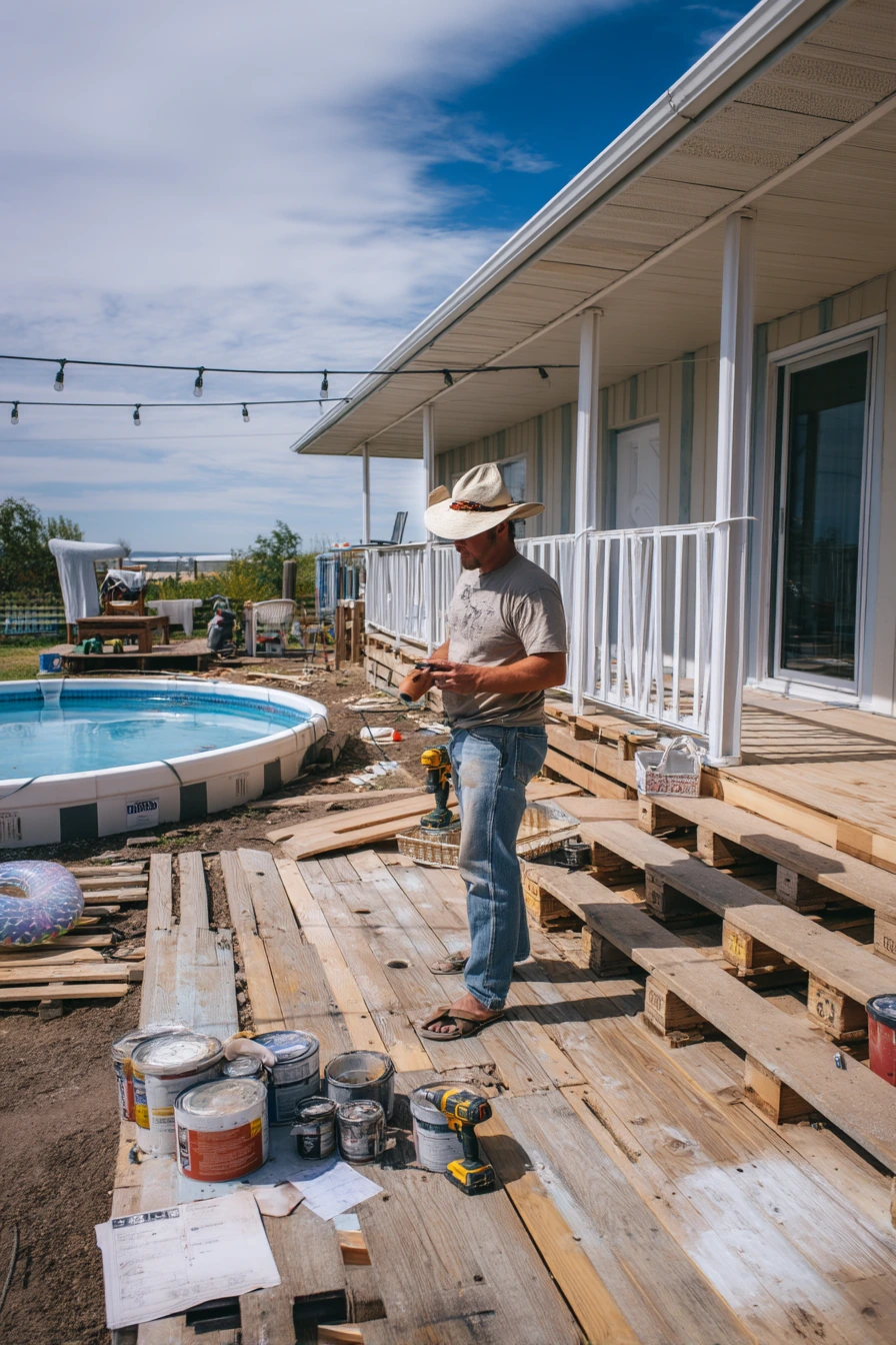 Budget-Friendly DIY Pool Deck Upgrade