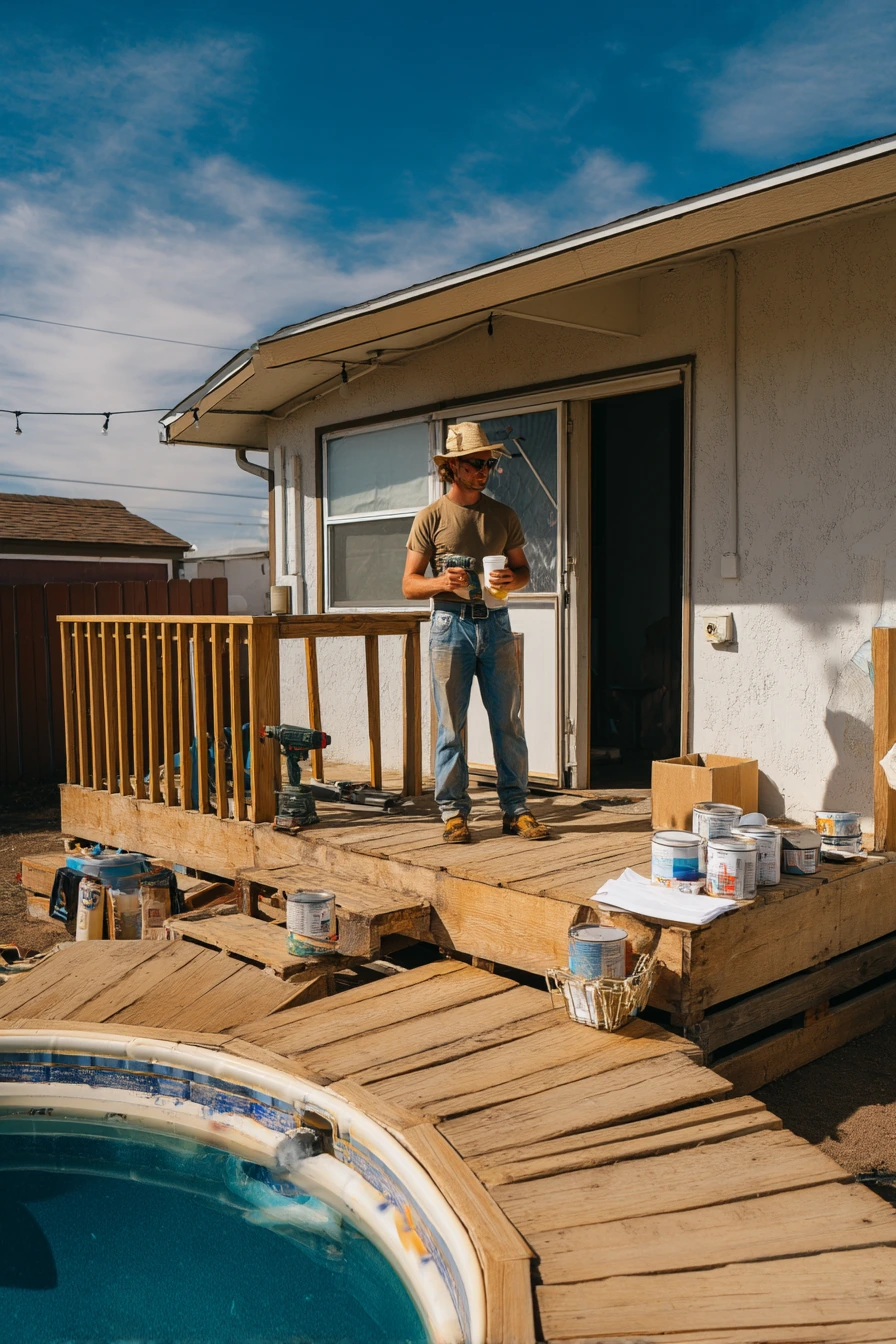 Budget-Friendly DIY Pool Deck Upgrade