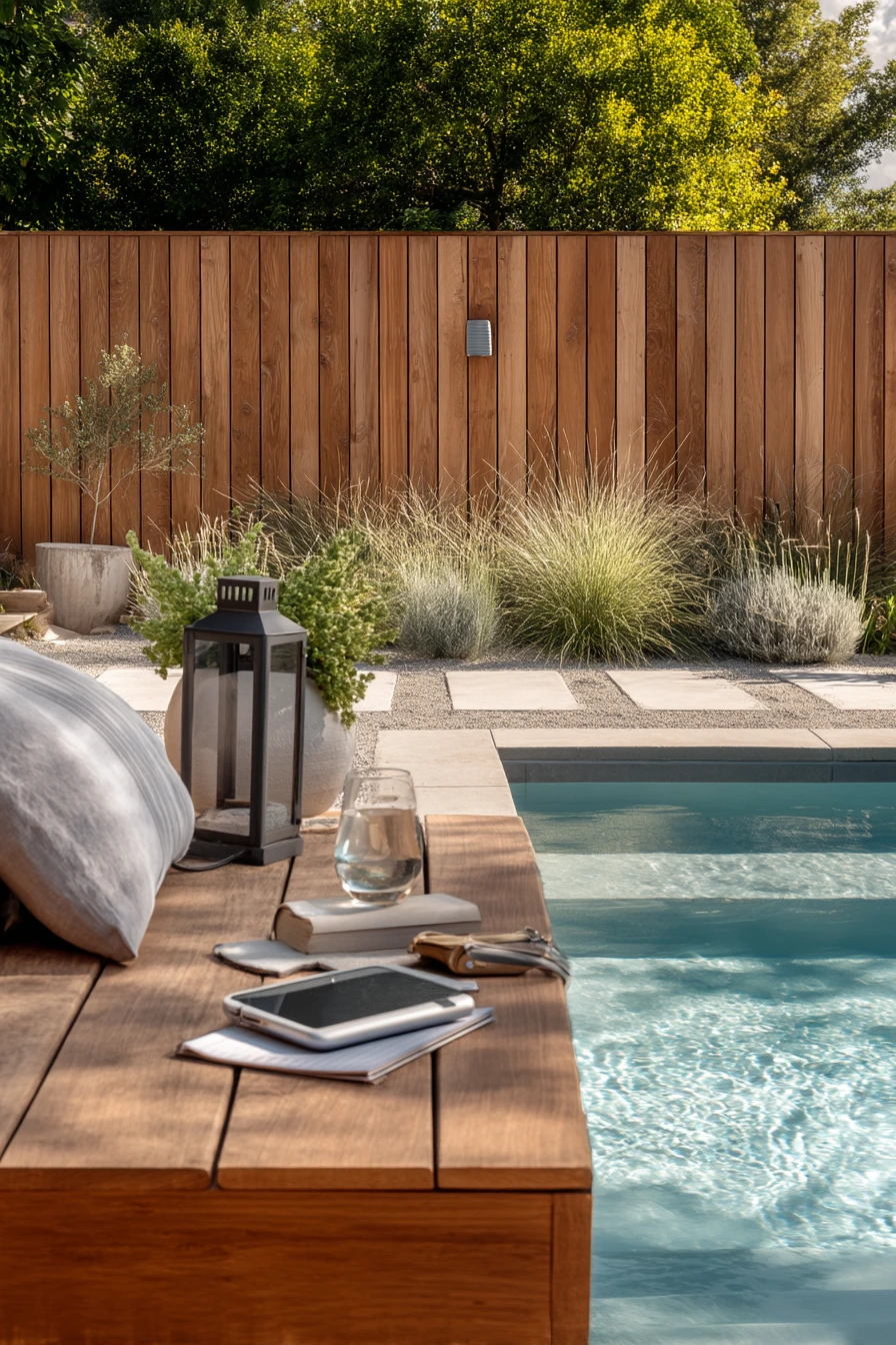 Minimal Modern Pool with Garden Path