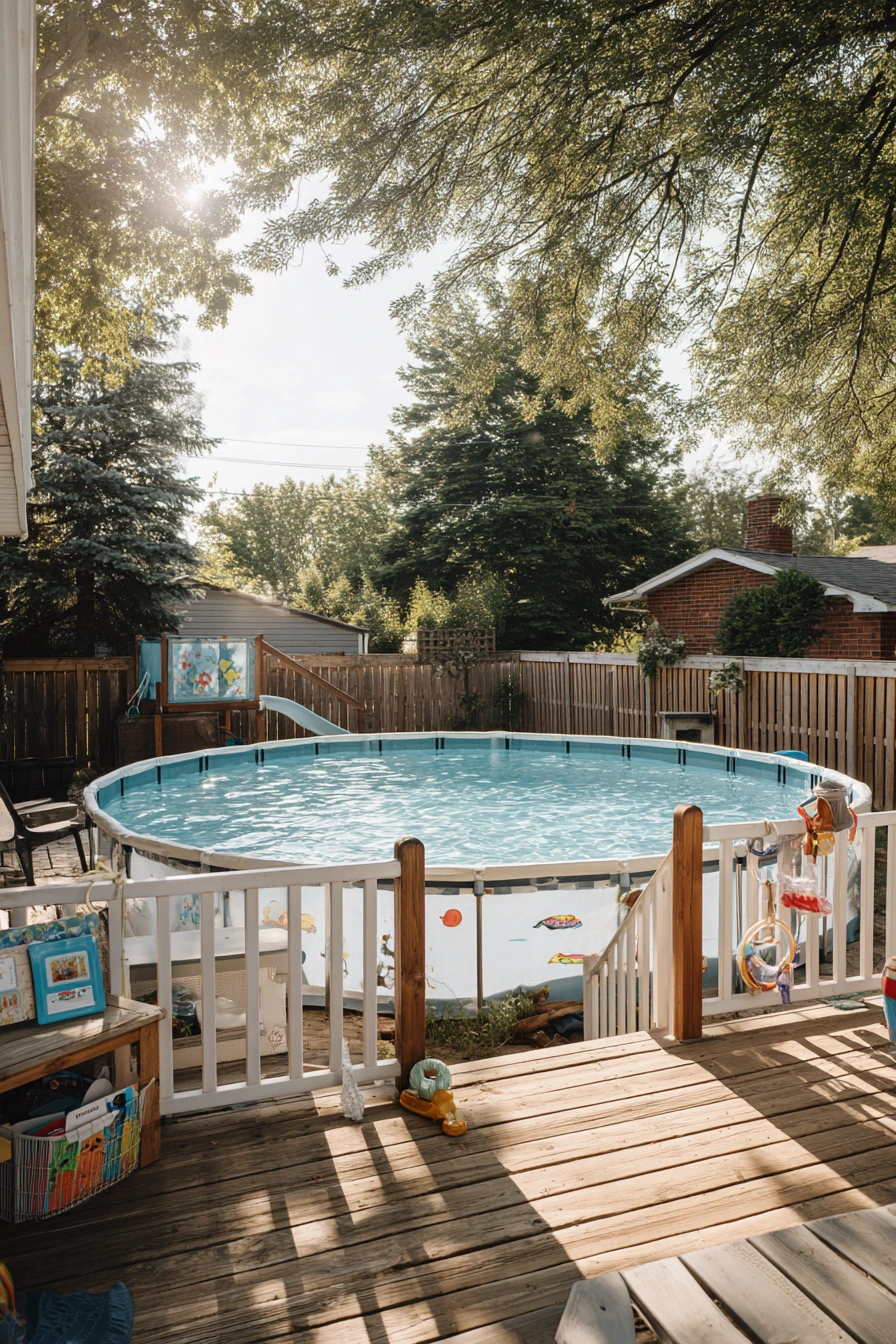 Kid-Friendly Pool with Safety and Storage