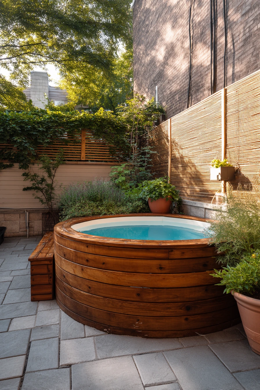 Small-Space Side Yard with Privacy Screen