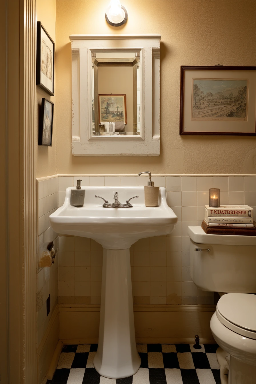 Small Guest Bath with Character