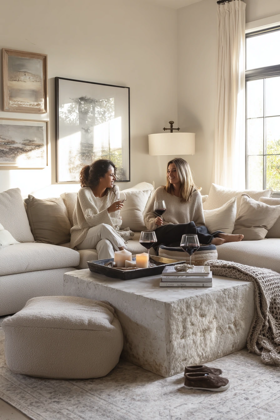Layered Neutral Gathering Space