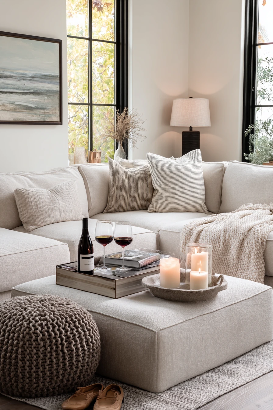 Layered Neutral Gathering Space