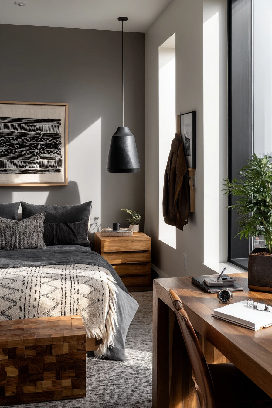 Modern Masculine African Bedroom