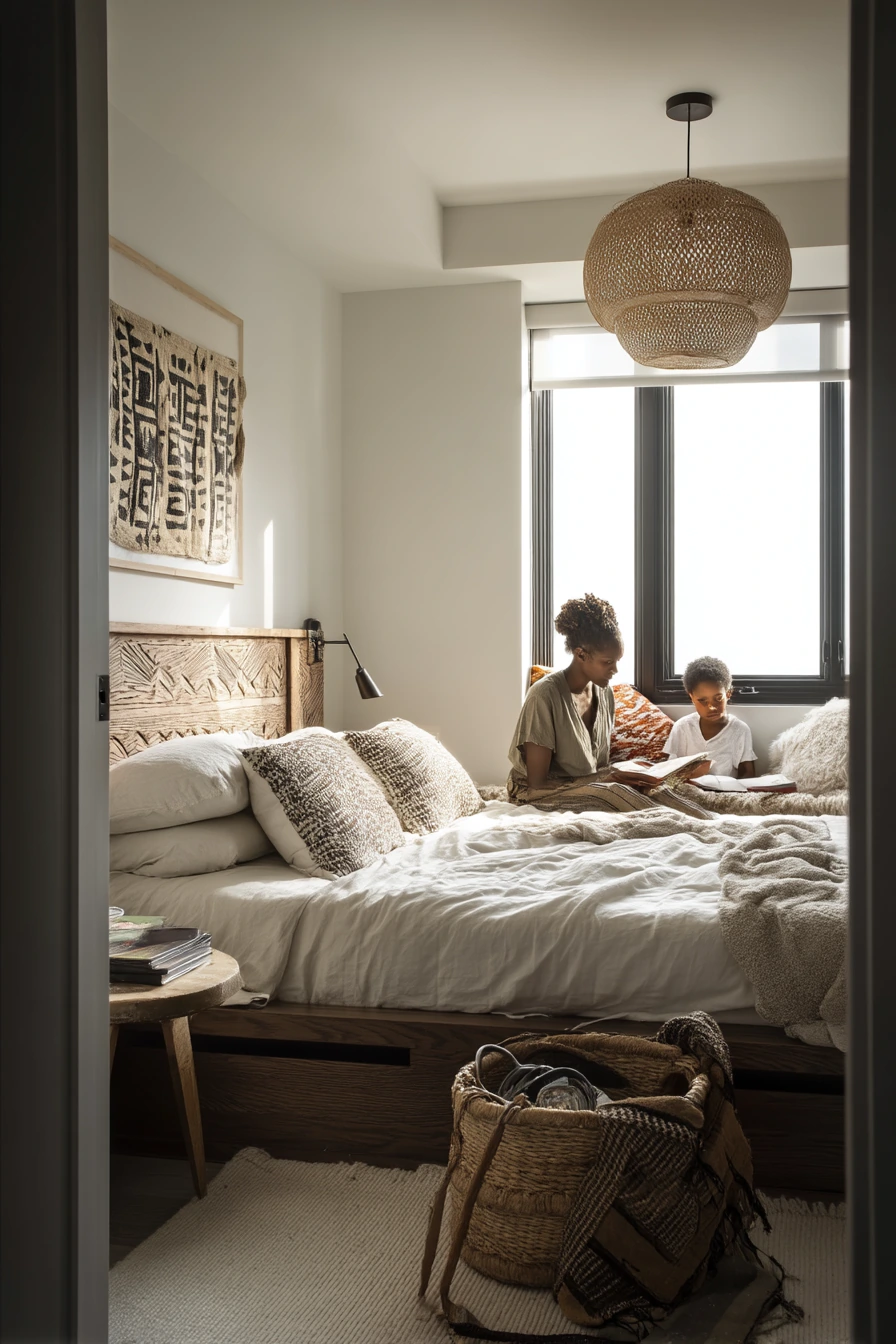 Sunlit Ghanaian Family Bedroom