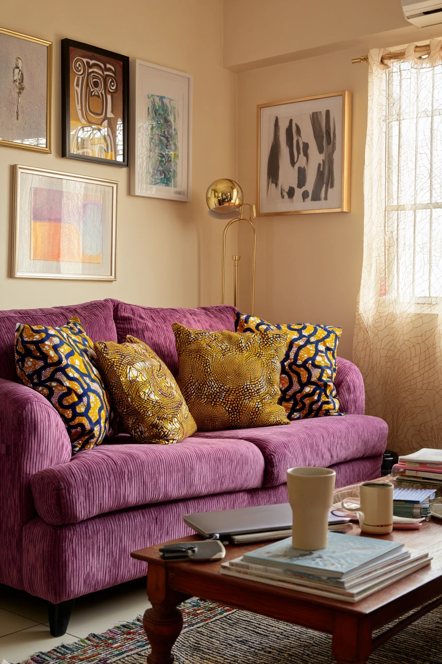 Bold Pattern Mix in a Lived-In Creative Home