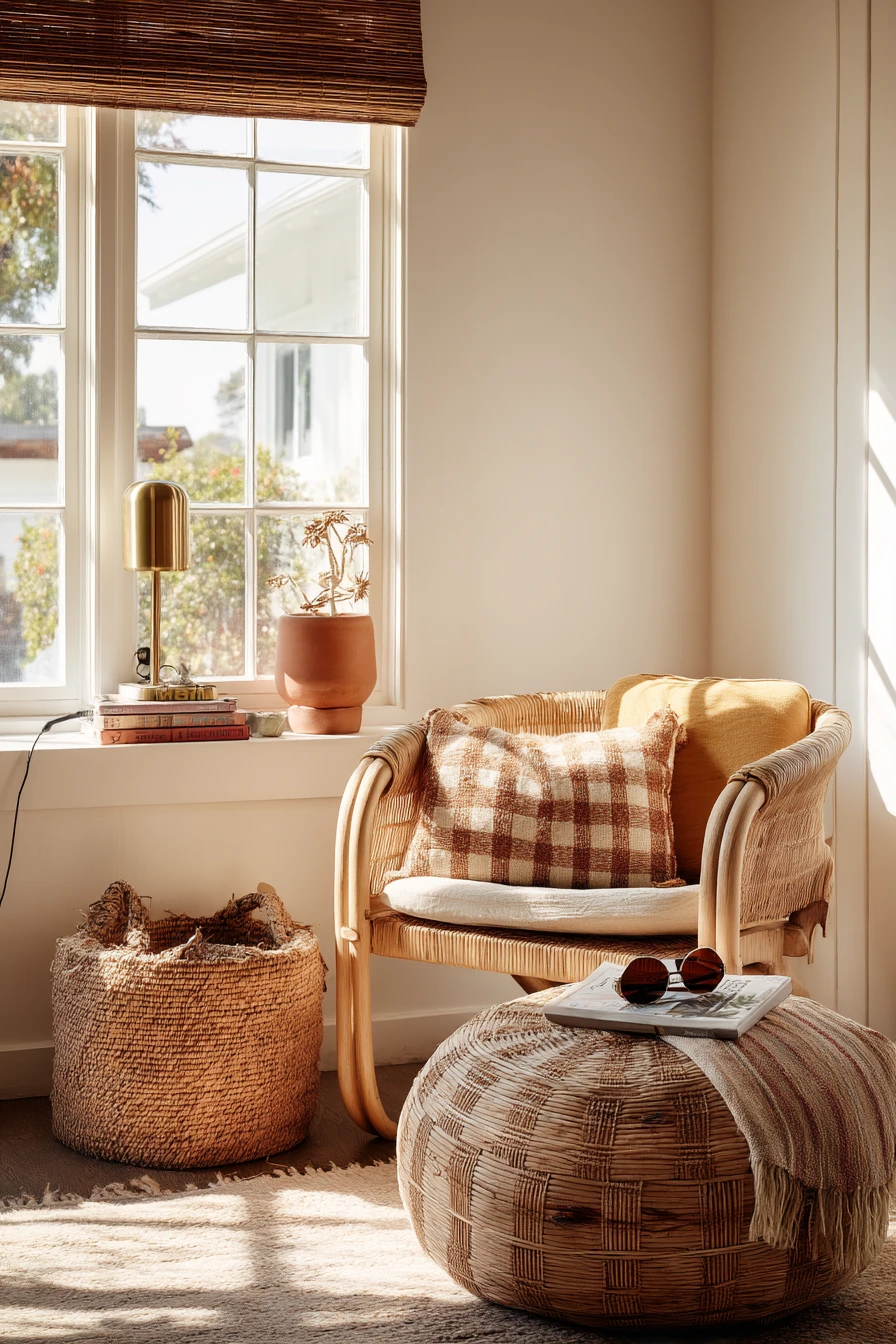 Quiet Reading Corner in an African Living Room