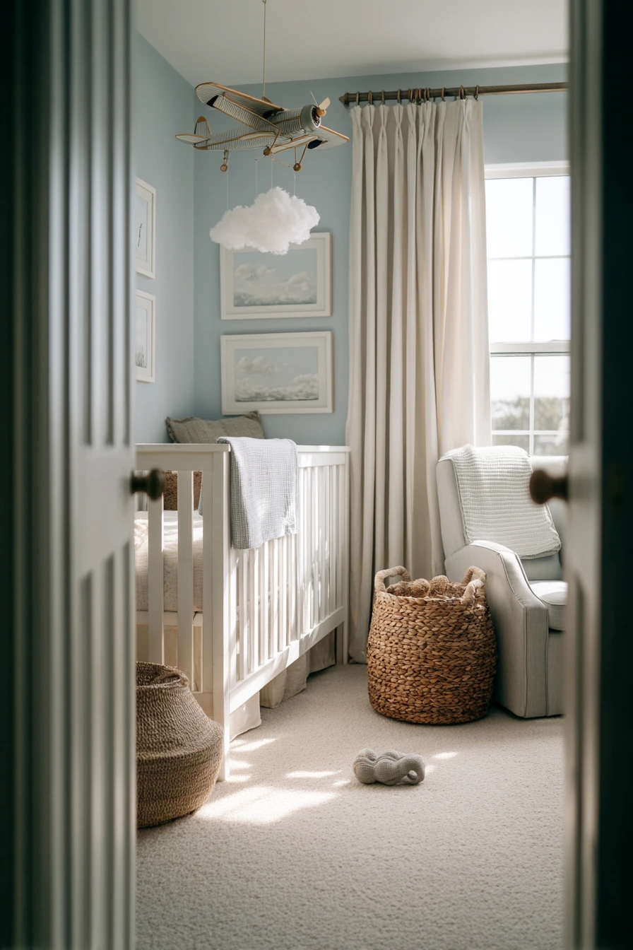 Airplane Nursery with Gentle, Dreamy Details