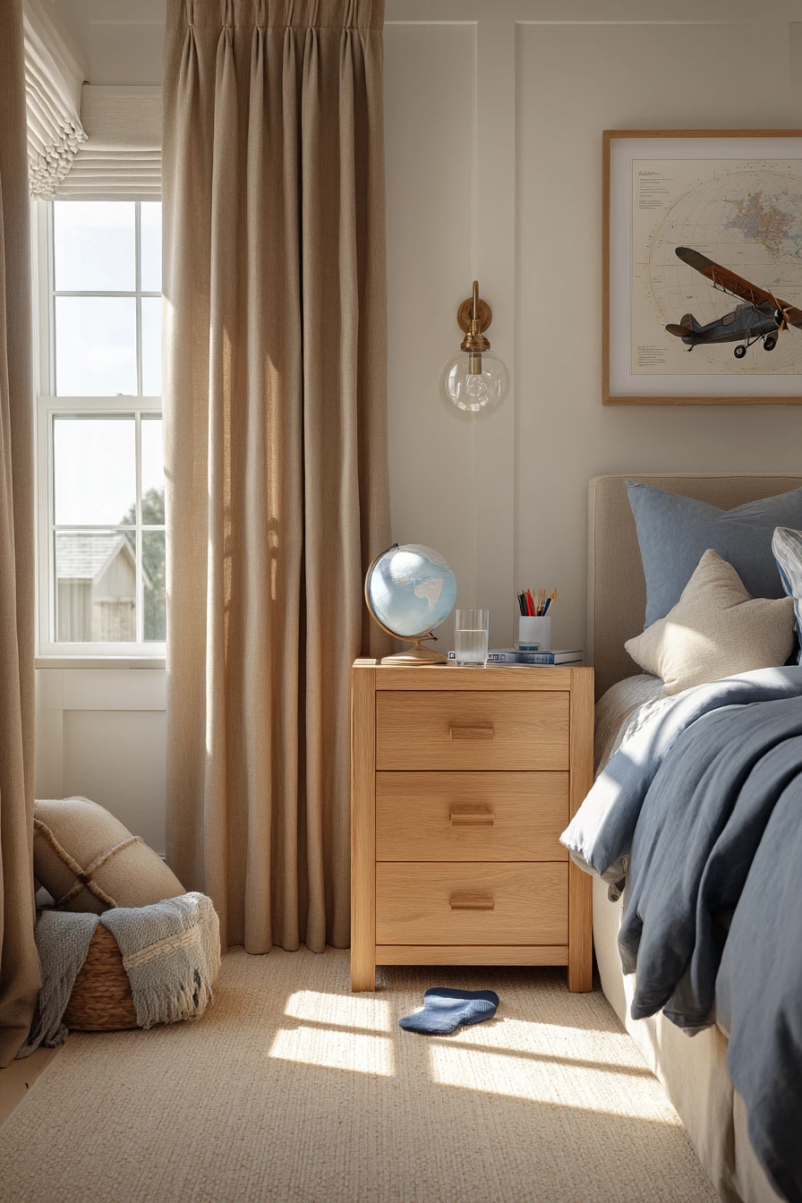 Boy’s Airplane Bedroom with Quiet Explorer Energy