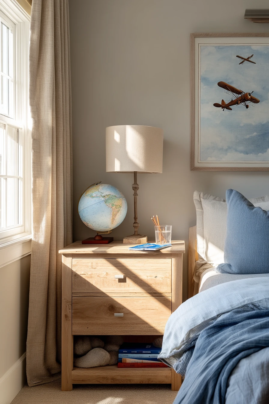 Boy’s Airplane Bedroom with Quiet Explorer Energy