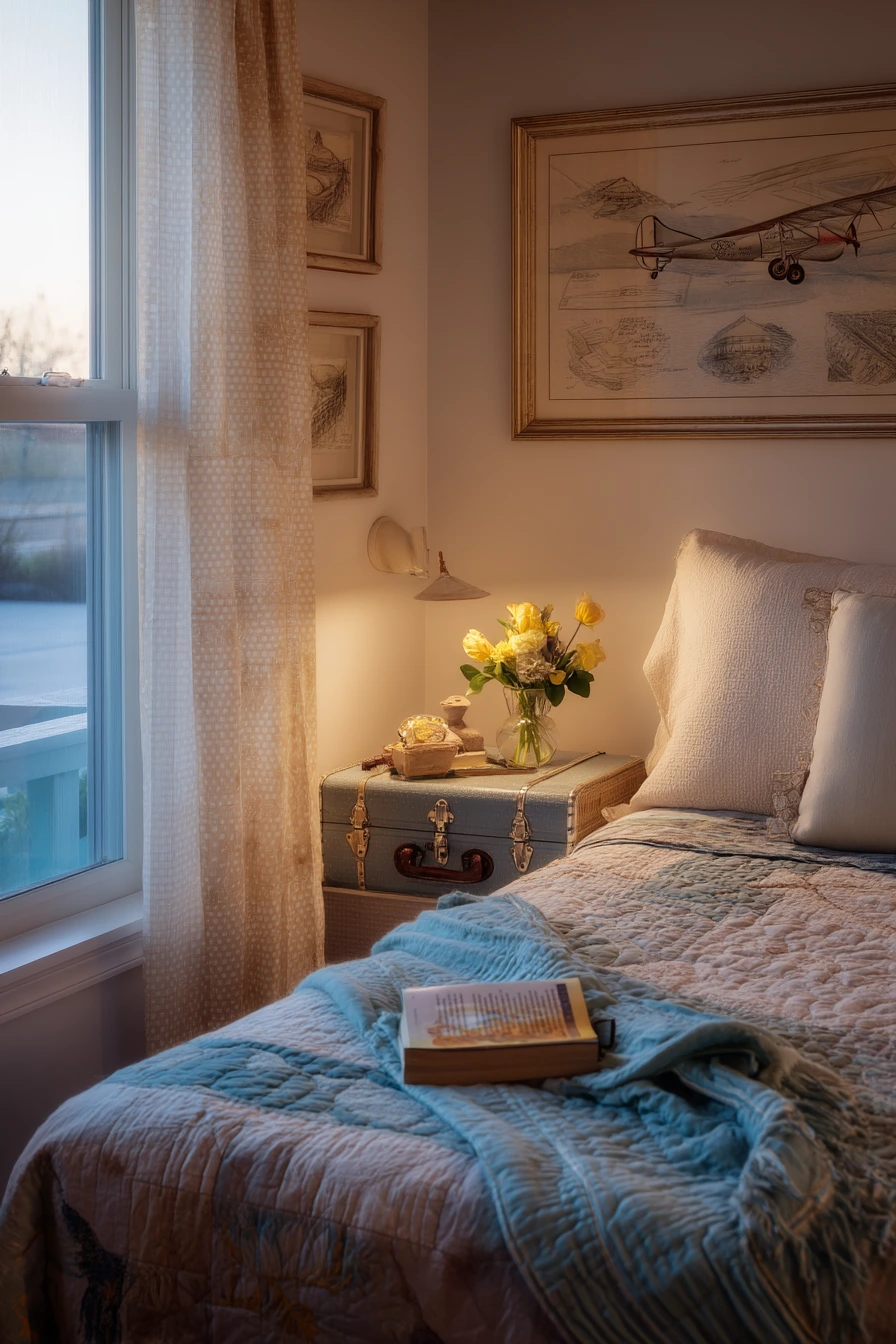 Airplane Guest Bedroom with Calm, Storybook Character