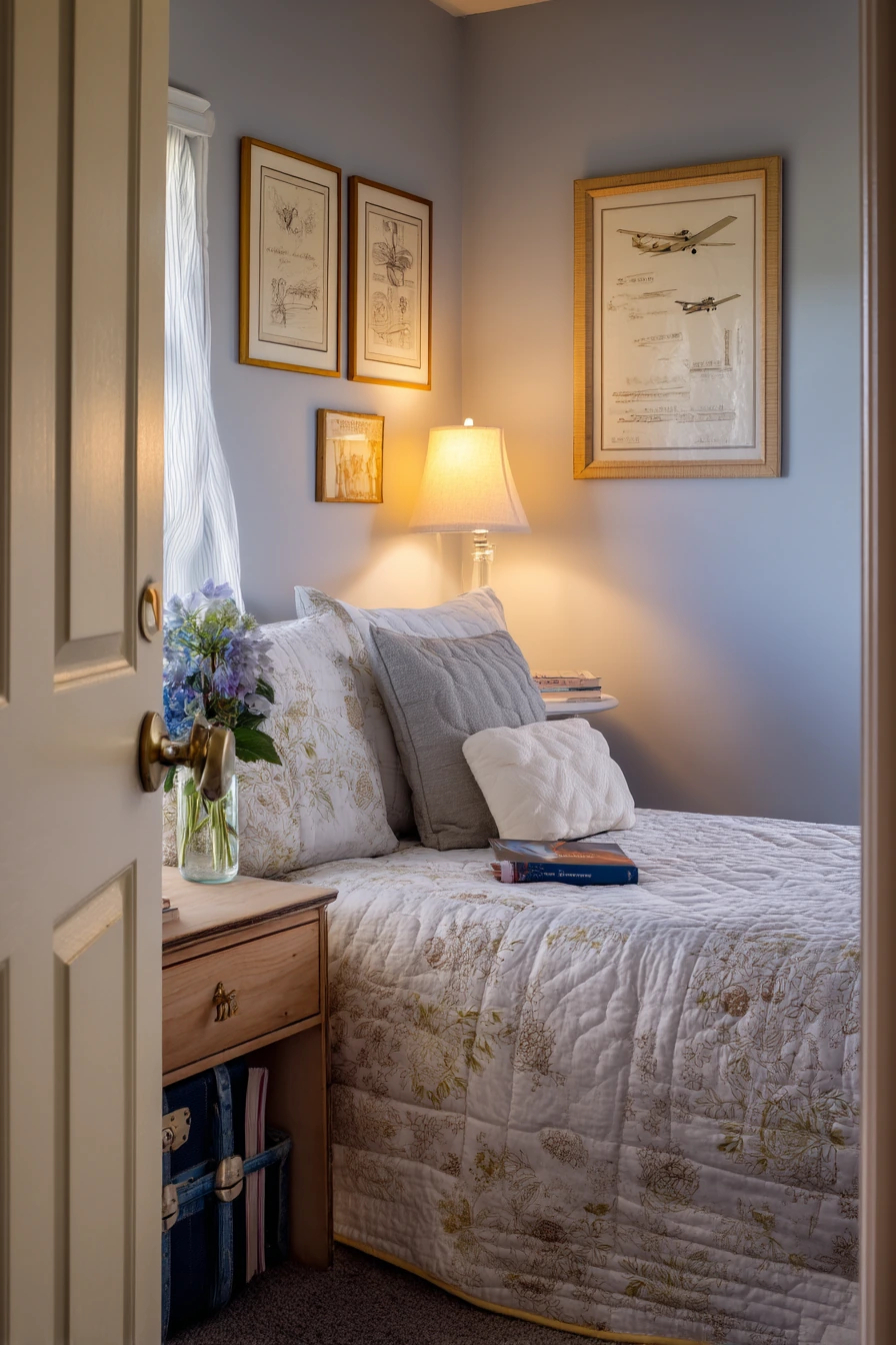 Airplane Guest Bedroom with Calm, Storybook Character