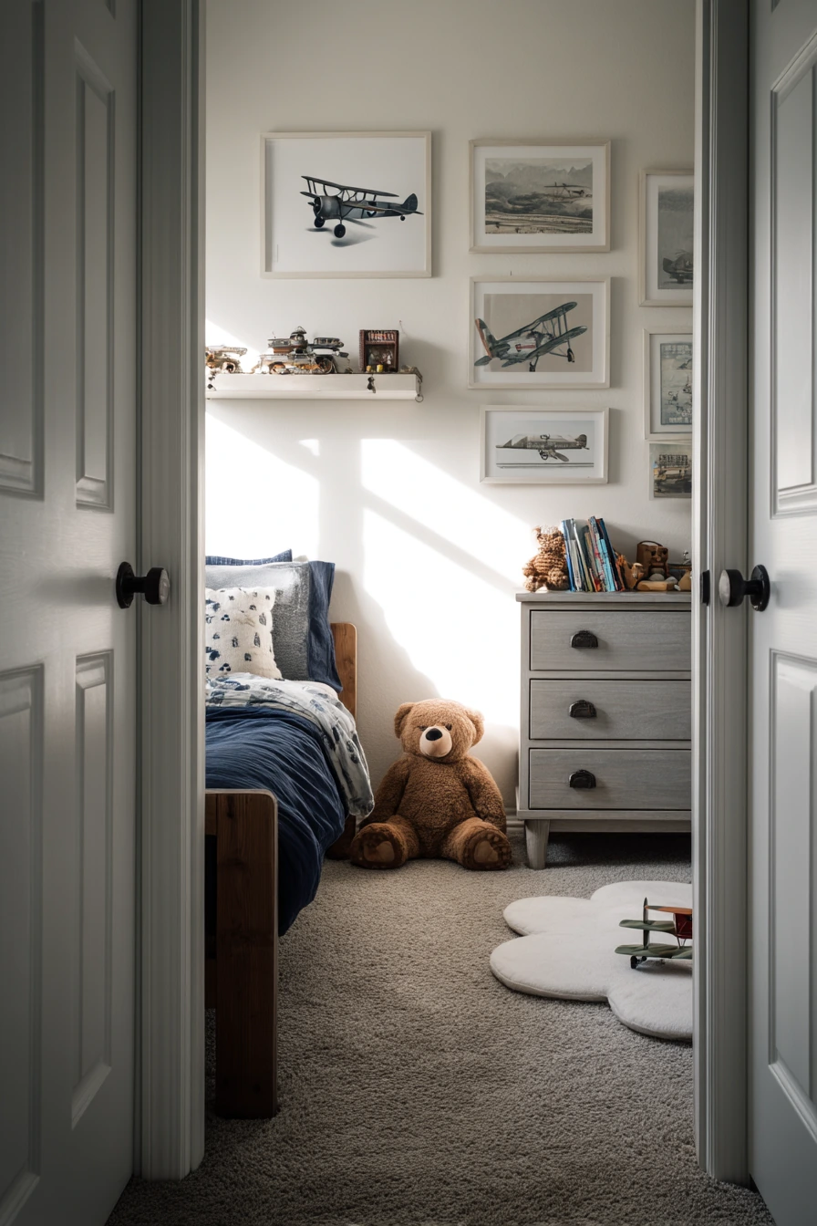 Small Space Airplane-Themed Bedroom for a Toddler