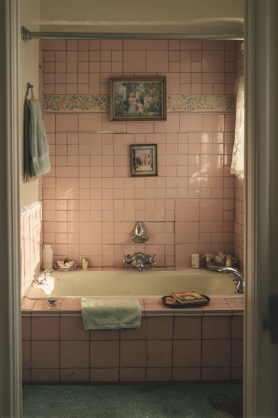 Vintage Tile Alcove Tub with Character