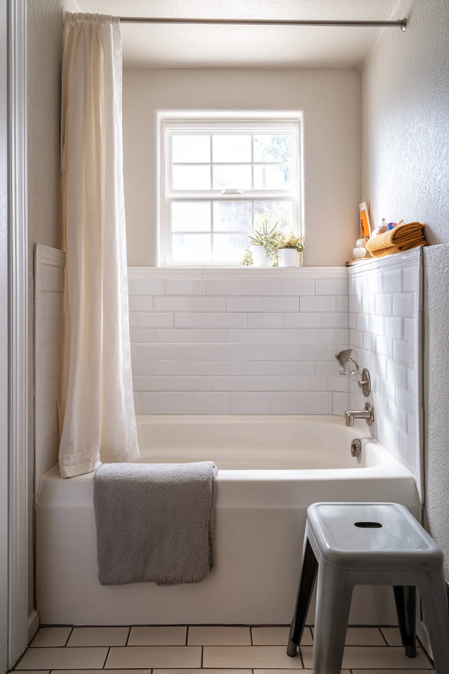 Budget Remodel Alcove Tub Idea