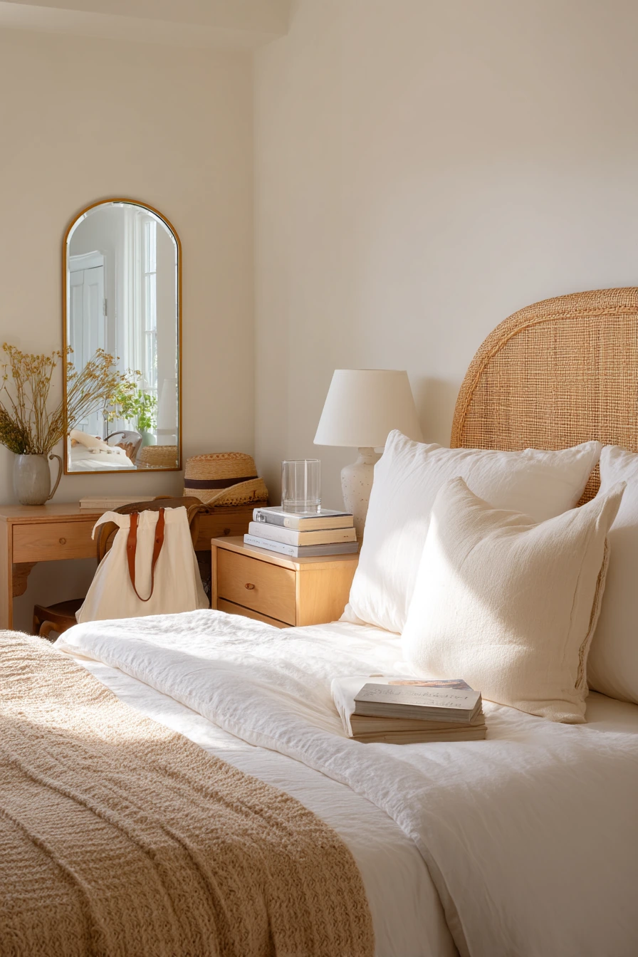 4. Beige Guest Bedroom with Weekend-Ready Ease
