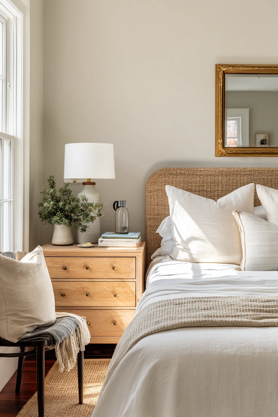 4. Beige Guest Bedroom with Weekend-Ready Ease