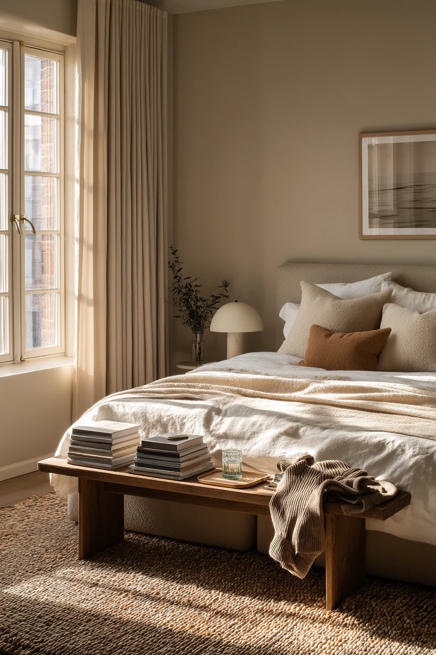 1. Quiet Beige Master Bedroom with Morning Reset
