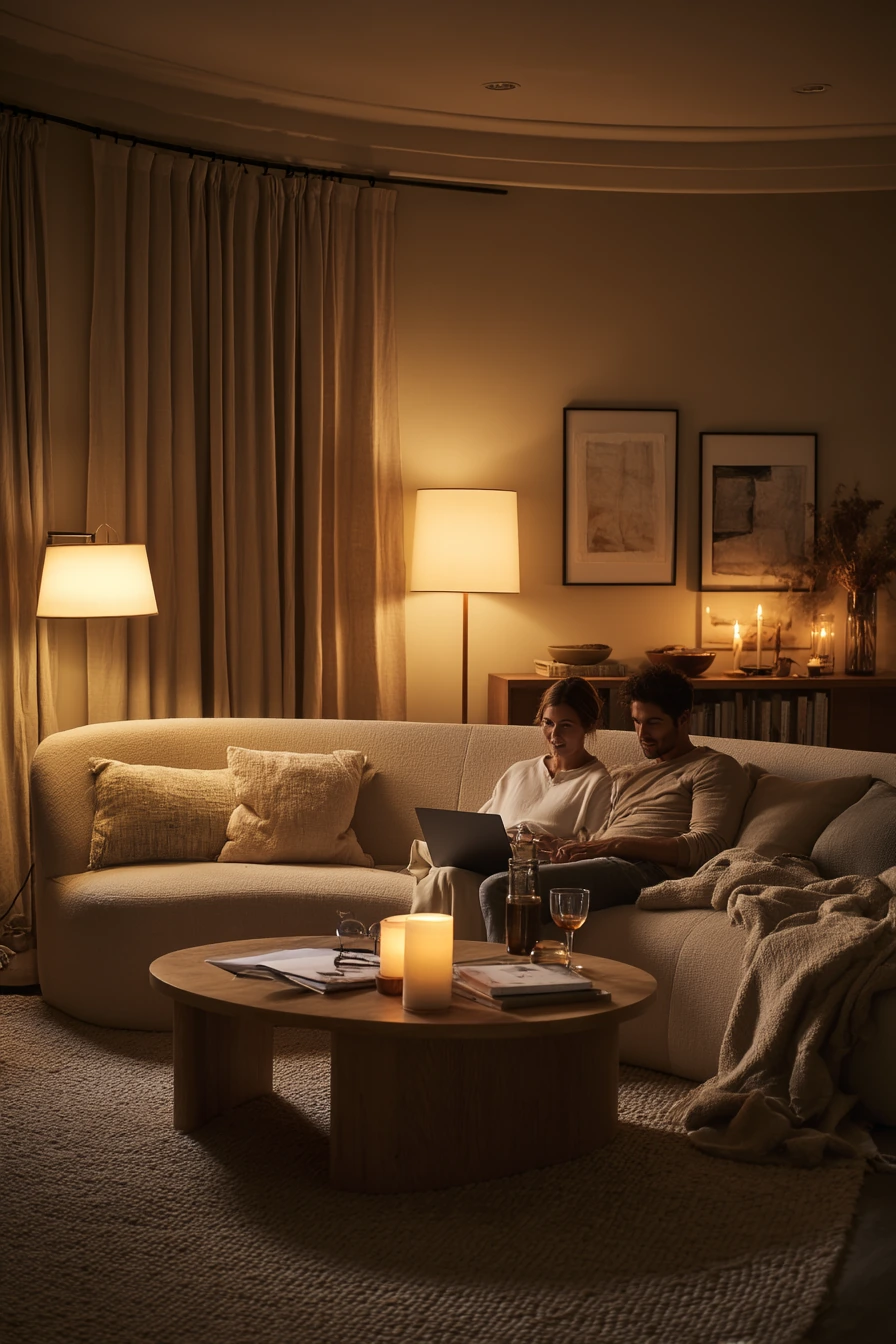 Soft Beige Evening Glow