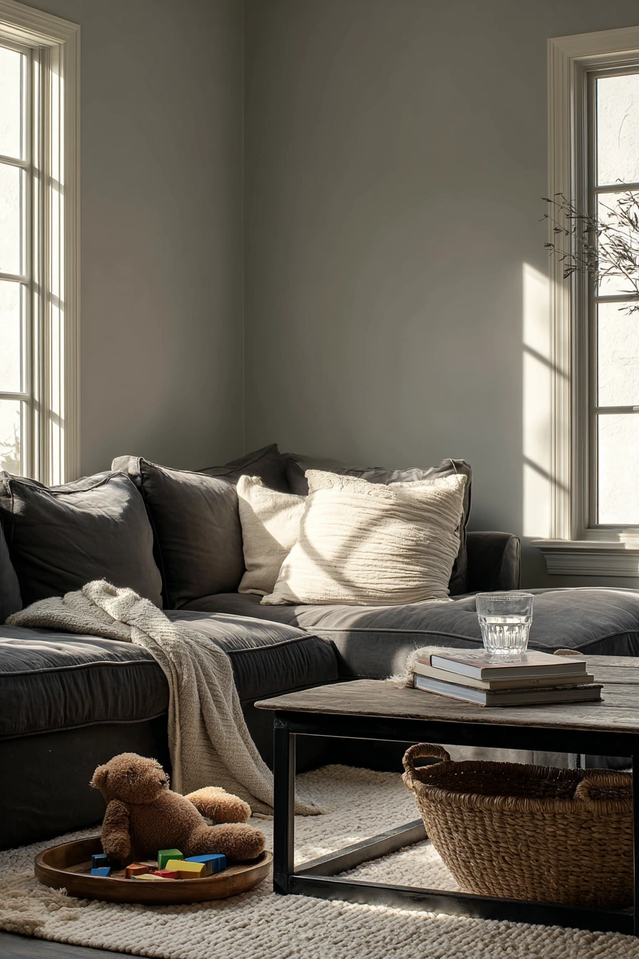 Effortless Family Gray Living Room