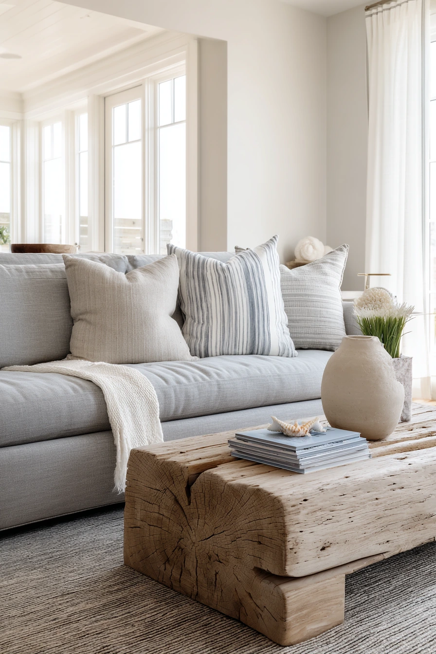 Calm Gray Coastal-Inspired Lounge