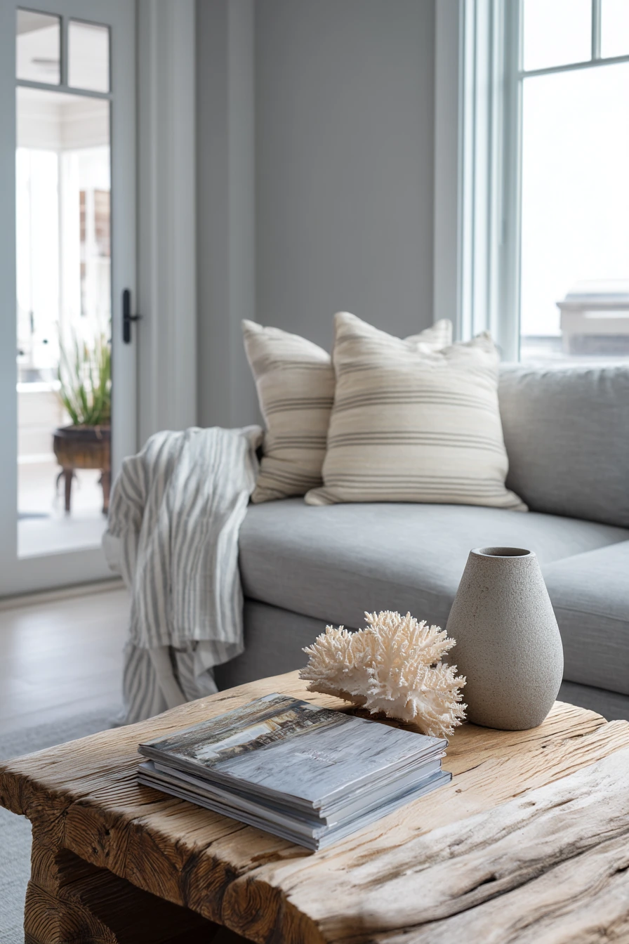 Calm Gray Coastal-Inspired Lounge
