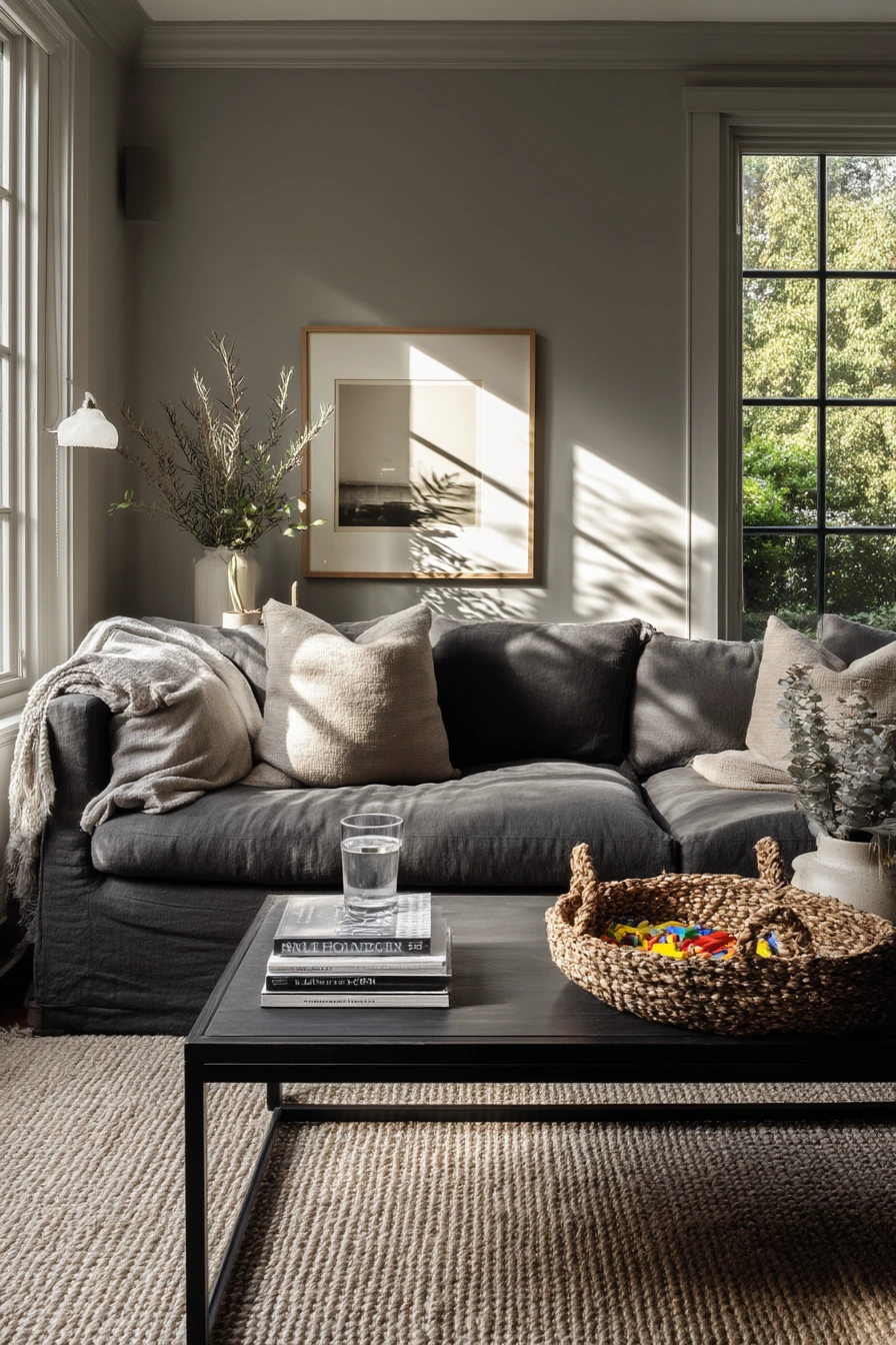 Effortless Family Gray Living Room