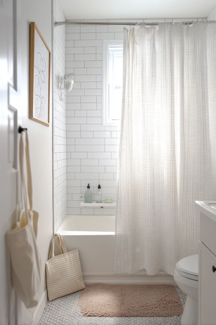 Renter-Friendly All White Bathroom Refresh