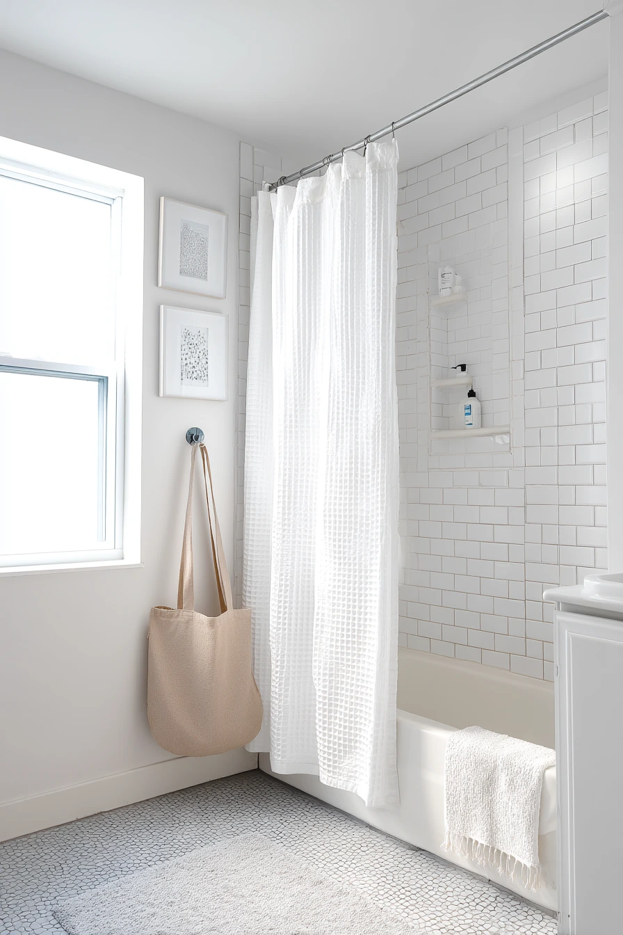 Renter-Friendly All White Bathroom Refresh