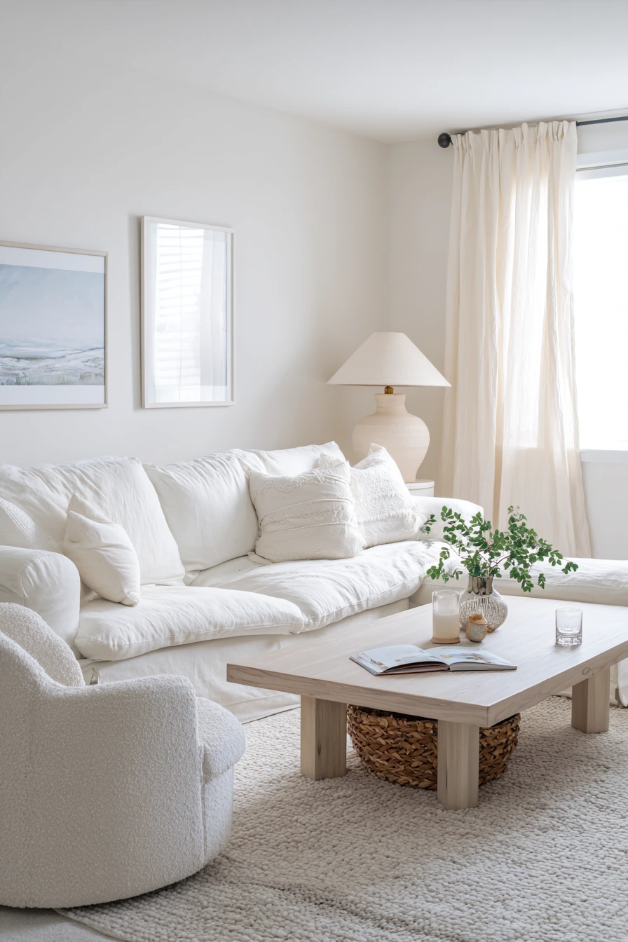 all white living room ideas