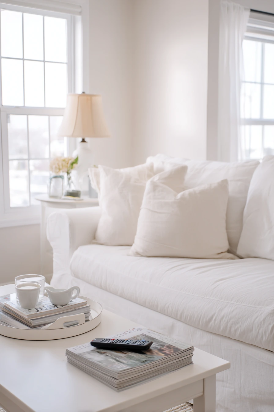 Budget-Friendly White Living Room Refresh